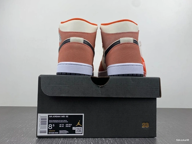 Cheap TBkick 1 SE Seasonal Jordan 3683 Suede Mid Orange DV1336- 1028